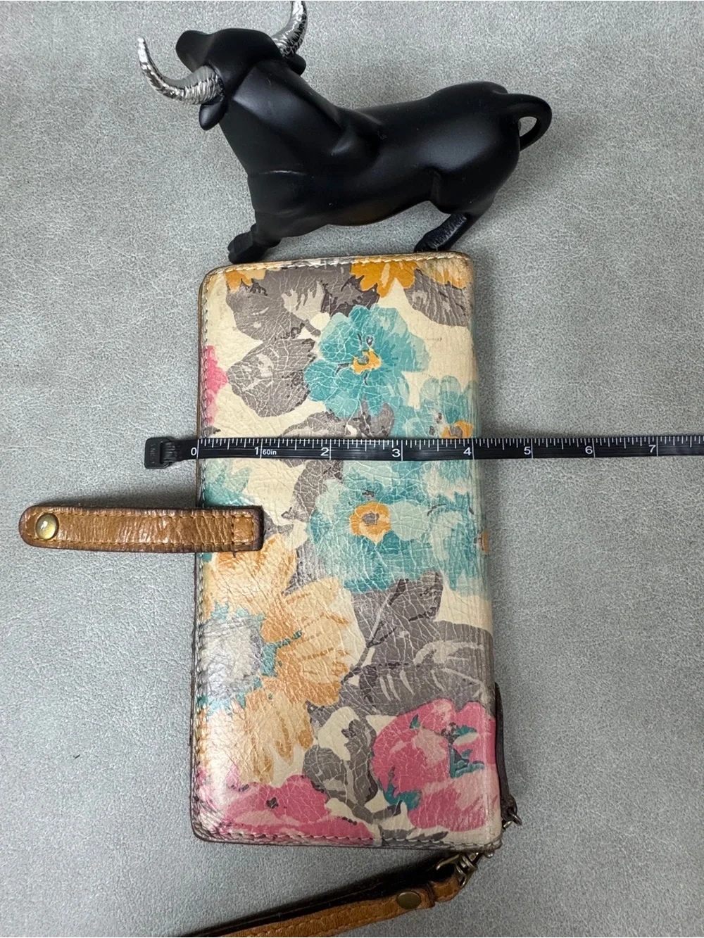 Patricia Nash Floral Wristlet Wallet - Pink, Teal & Brown